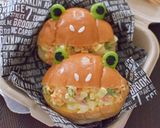 【キャラ弁】ロールパンのカエルサンド弁当作り方6写真