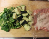 ズッキーニと豚肉のめんつゆ炒め作り方1写真