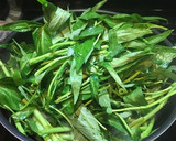 お義母さんから教わった空芯菜の炒め物作り方2写真