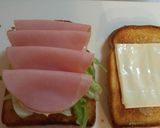 ワックスペーパー包み♪ハムチーズのサンド作り方5写真
