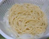 ツナマヨパスタ生ハムのっけ作り方3写真