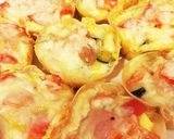 余った餃子の皮と野菜の残り物のキッシュ作り方12写真