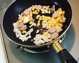 簡単！カルボナーラ風うどん！作り方2写真
