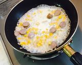 簡単！カルボナーラ風うどん！作り方3写真