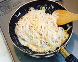 簡単！カルボナーラ風うどん！作り方5写真
