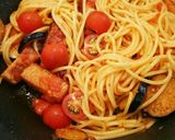 トマトとナスのベーコンパスタ作り方5写真
