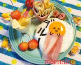 簡単☆ぐでたま〜なベーコンエッグマフィン作り方8写真