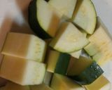 ズッキーニと茄子のミートソース煮＆チーズ作り方1写真