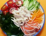 野菜たっぷり！混ぜ混ぜサラダうどん☆作り方1写真