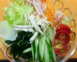 野菜たっぷり！混ぜ混ぜサラダうどん☆作り方2写真