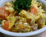 トマトと大葉でサッパリ～塩親子丼～作り方10写真