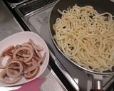 イカとブロッコリーのバター焼うどん作り方5写真