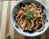 【激辛】肉そぼろ油そば風冷やしうどん作り方3写真