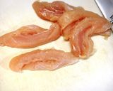 ナポリタン風ささみのケチャマヨカレー炒め作り方1写真