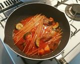 ラタトゥイユで作る簡単ワンポットパスタ作り方3写真