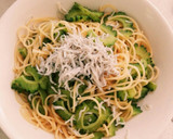 簡単！しらすとゴーヤのシンプル和風パスタ作り方14写真