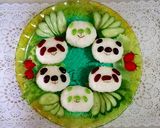 ドナルド・デイジーてるてる坊主 キャラ弁作り方2写真