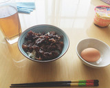 すき焼き風丼。学生1人暮らしの贅沢飯。作り方3写真