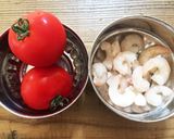 ピリ辛！海老チリトマト混ぜ麺作り方3写真