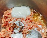 卵黄ソースdeつくね丼作り方1写真