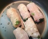 大葉のササミロール焼き☆作り方3写真