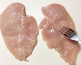 コストコ明太子♪鶏むね肉の明太チーズ挟み作り方1写真