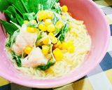 もちもち鶏天のせ☆海鮮ラーメン作り方9写真