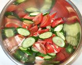 トマトきゅうり酢のもの風サラダ♪大量消費作り方6写真