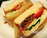 ワックスペーパー包み♪焼肉サンド♡作り方11写真