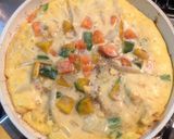 フライパンで♪餃子入り具だくさんオムレツ作り方5写真