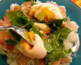 小粋なB級レシピ　★温玉ふるふる生ハム丼作り方5写真