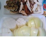 鶏肉と大根ときのこのトマト煮込み♪作り方1写真