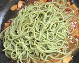 ☆ほうれん草麺のペペロンチーノ作り方4写真