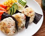 梅シソのごま油で焼きおにぎり☆食欲up作り方4写真