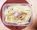 半熟卵とじゃがいもの鳥の巣焼き作り方1写真