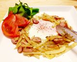 半熟卵とじゃがいもの鳥の巣焼き作り方3写真