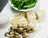 鶏とキノコのかき玉うどん作り方3写真