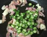 トゥルンな新食感、オクラのペペロンチーノ作り方4写真