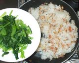 小えび・小松菜の簡単チャーハン♪残りご飯作り方6写真