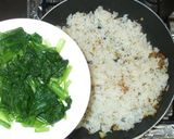 卵と小松菜の簡単チャーハン♪野菜残りご飯作り方7写真