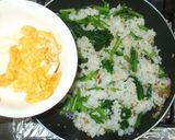 卵と小松菜の簡単チャーハン♪野菜残りご飯作り方8写真