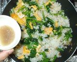 卵と小松菜の簡単チャーハン♪野菜残りご飯作り方9写真