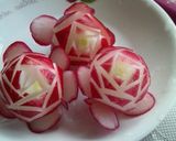 簡単♡大根と胡瓜の甘酢漬け♬薔薇の飾り♬作り方2写真