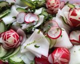 簡単♡大根と胡瓜の甘酢漬け♬薔薇の飾り♬作り方5写真