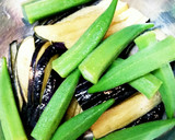 揚げ茄子とオクラの煮びたし風作り方8写真