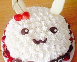 うさぎさん♡バースデーケーキ作り方7写真