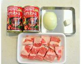 市販デミ缶を美味しく変身♪ビーフシチュー作り方1写真