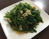 空芯菜のニンニク炒め作り方3写真