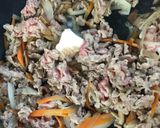 ズボラ 牛肉と椎茸の生クリームパスタ作り方4写真