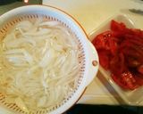 なすと玉ねぎとトマトのめんつゆ浸し作り方1写真